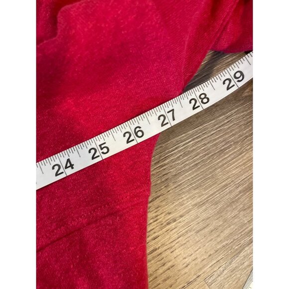 Prana Red Hooded Cropped Lace Up Pullover Sz M - Picture 8 of 11